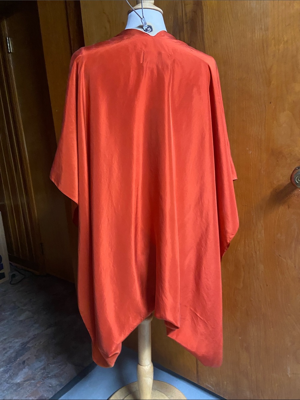 NATALIA ROMANO Fairy Flame Orange Cape Shaw Silk One Size Be Your Own Super Hero - Picture 2 of 6